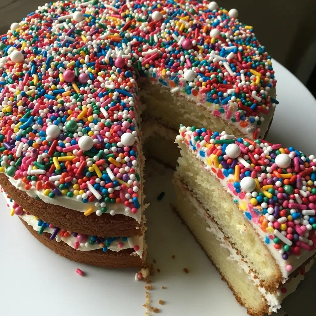 Sprinkle Explosion Celebration Cake
