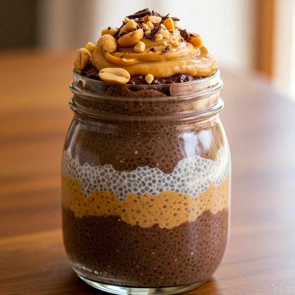 Chocolate Peanut Butter Chia Pudding