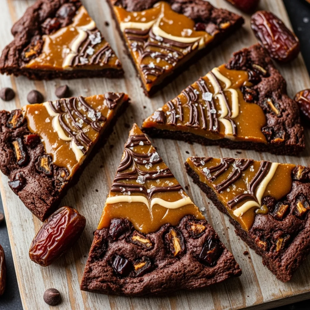 Date Caramel Brownie Bark