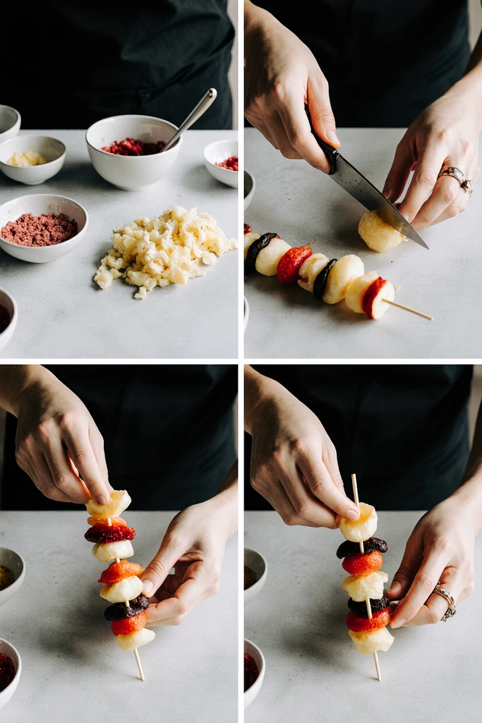 Ghostly Fruit Skewers