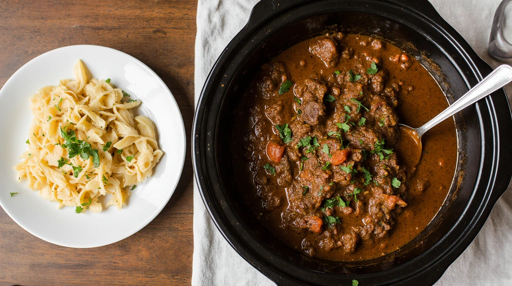 Slow Cooker Beef Stroganoff