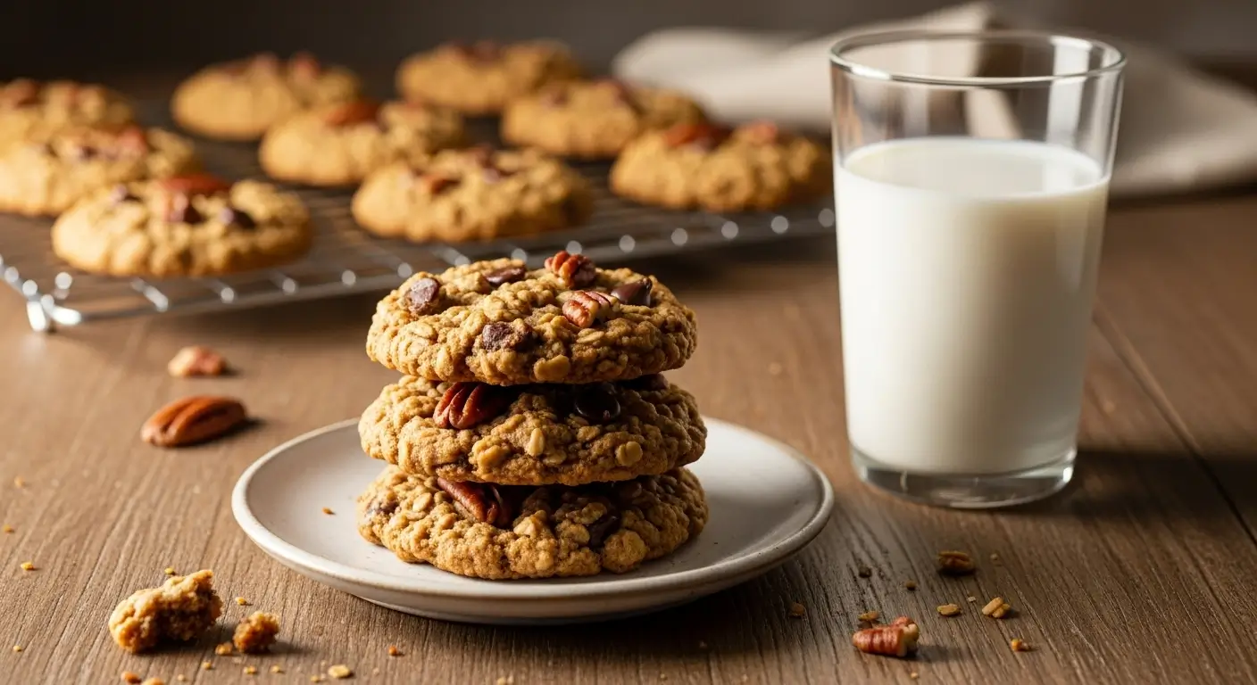 maple pecan oatmeal chocolate chip cookies
