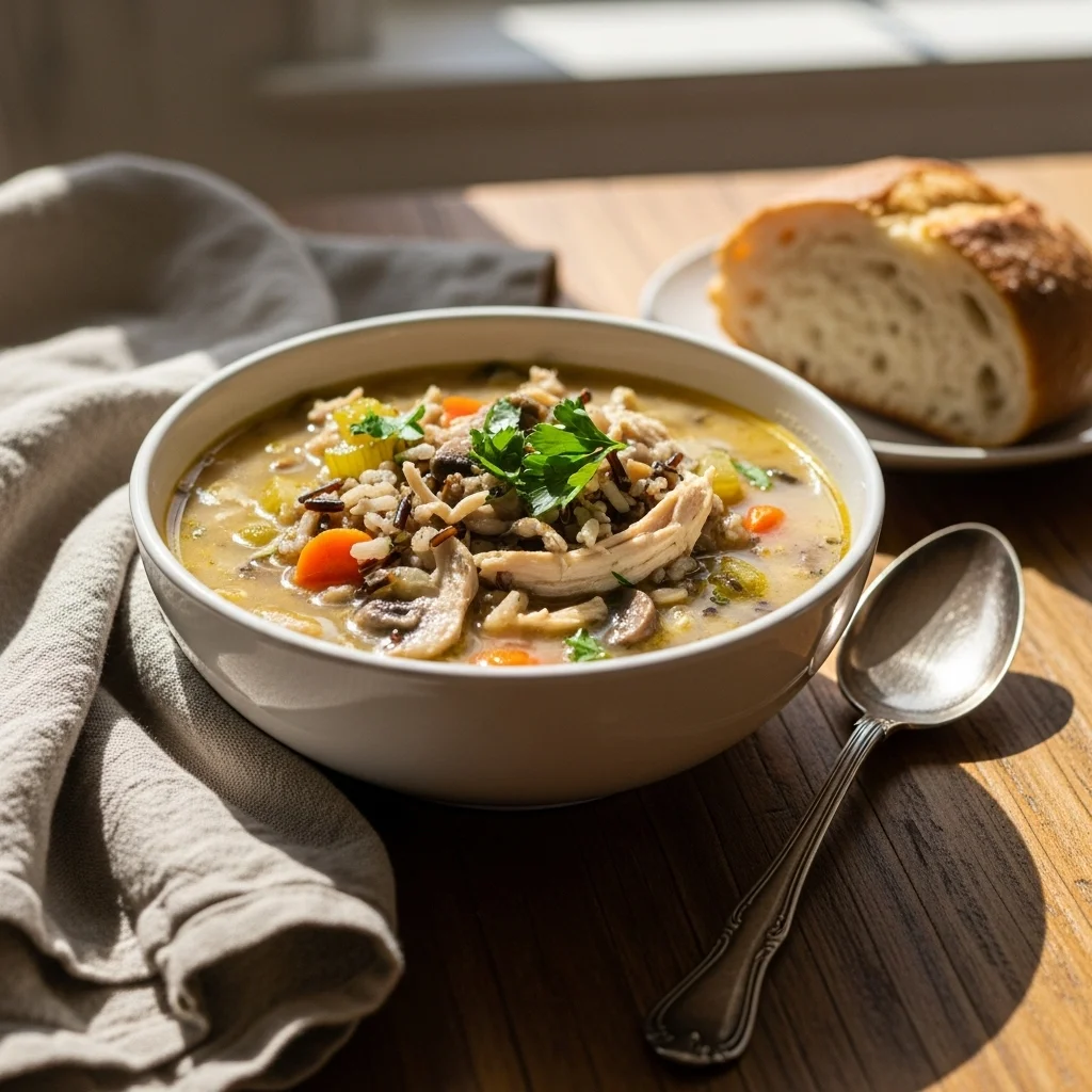Slow Cooker Chicken and Wild Rice Soup