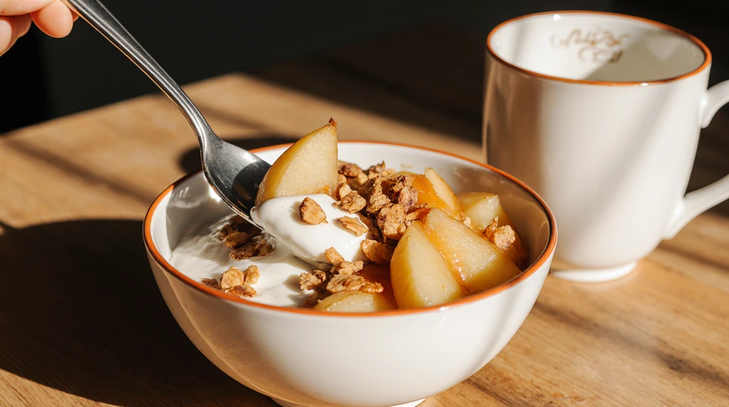 Apple cinnamon yogurt bowl