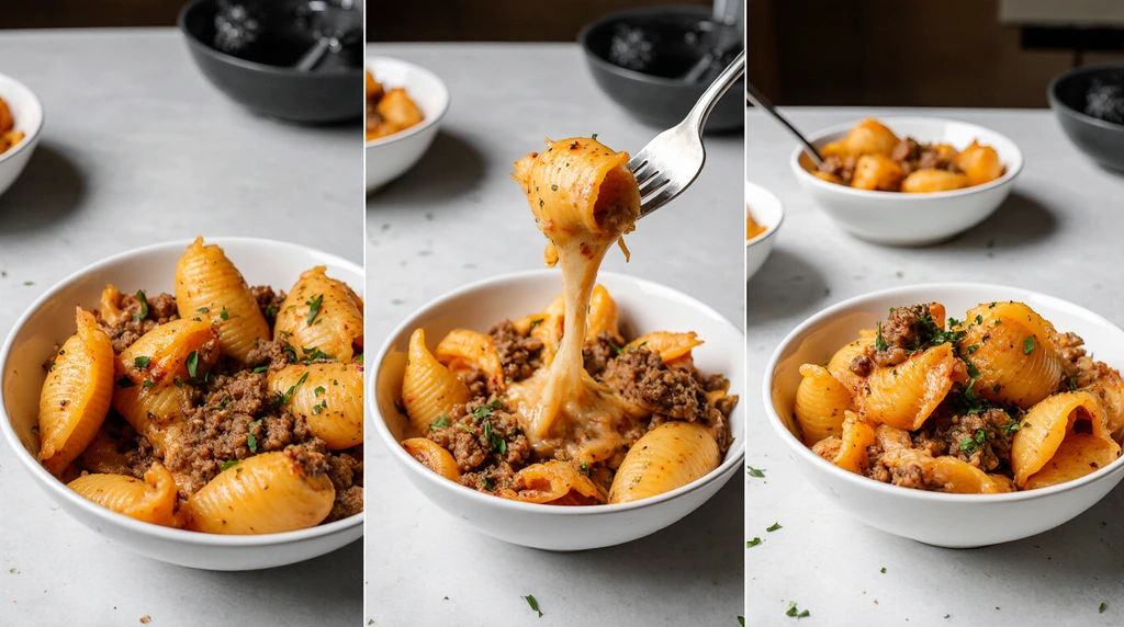 Cheesy Beef and Shells