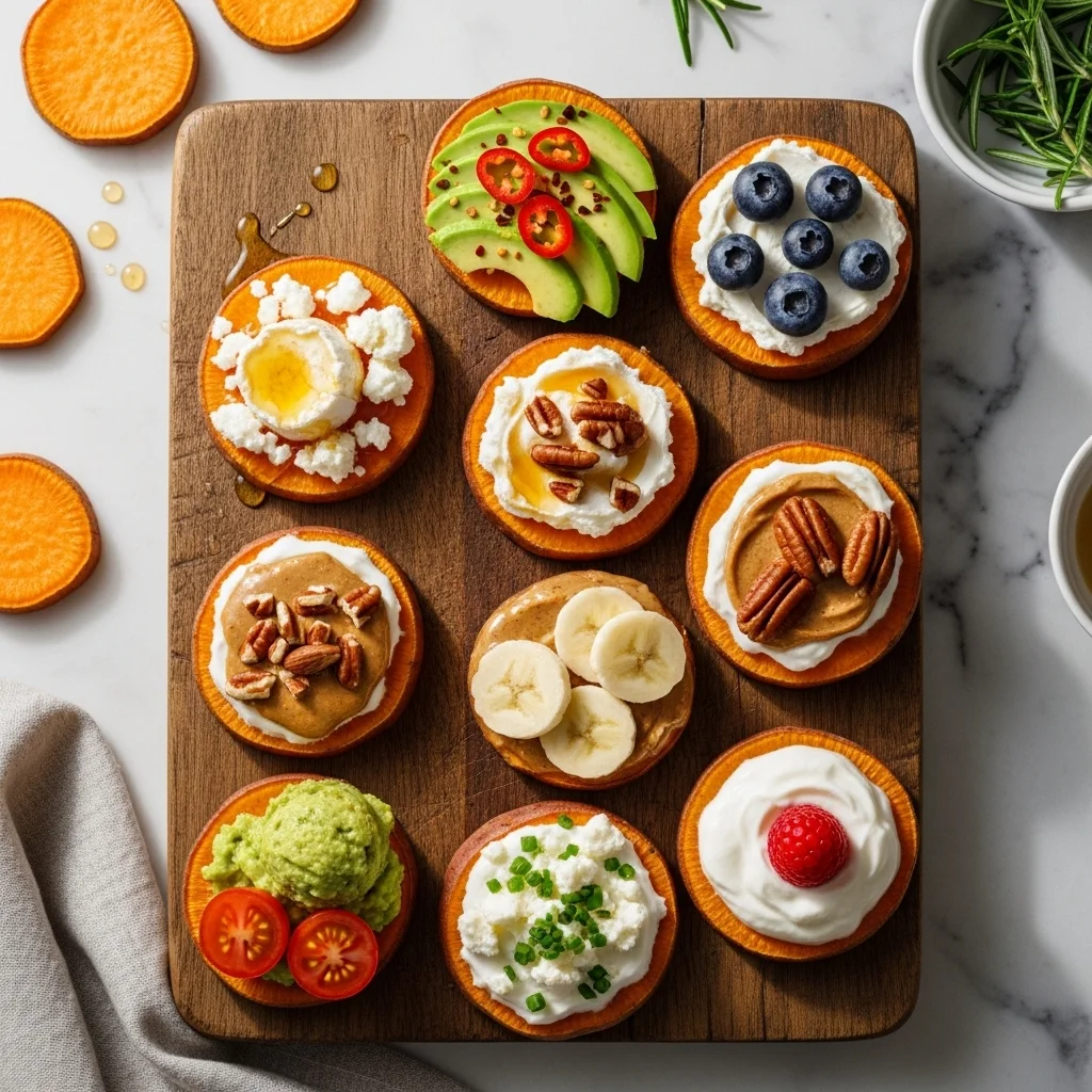 Sweet Potato Rounds with Toppings