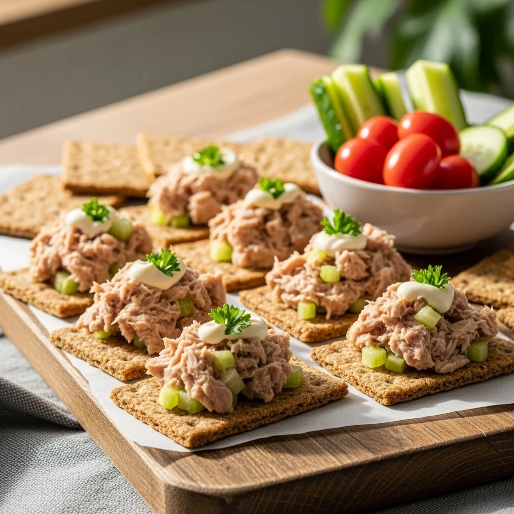 Tuna With Whole Grain Crackers