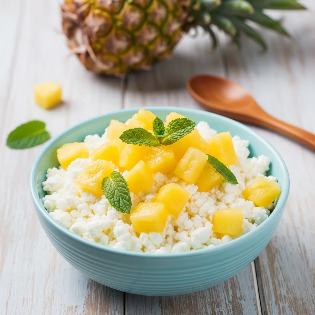 Cottage Cheese With Pineapple (Or Any Fruit)