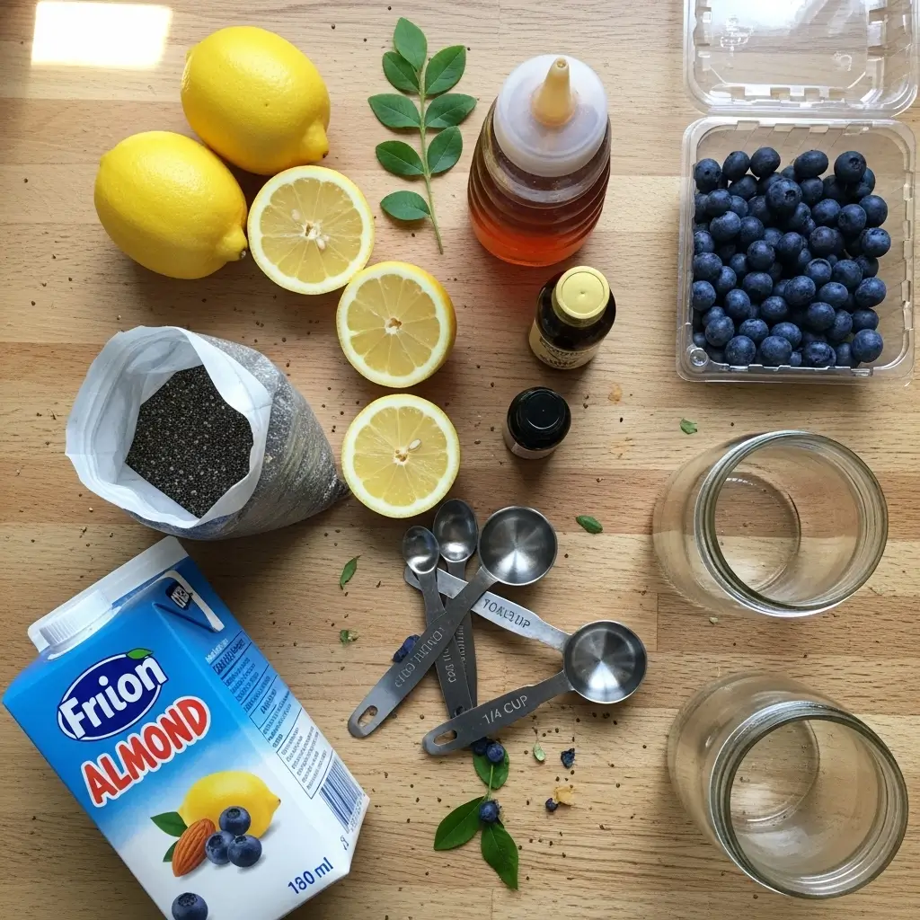 Lemon Blueberry Chia Pudding
