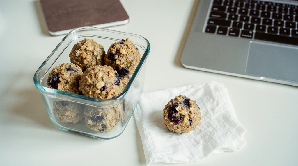 Oatmeal Blueberry Protein Balls recipe