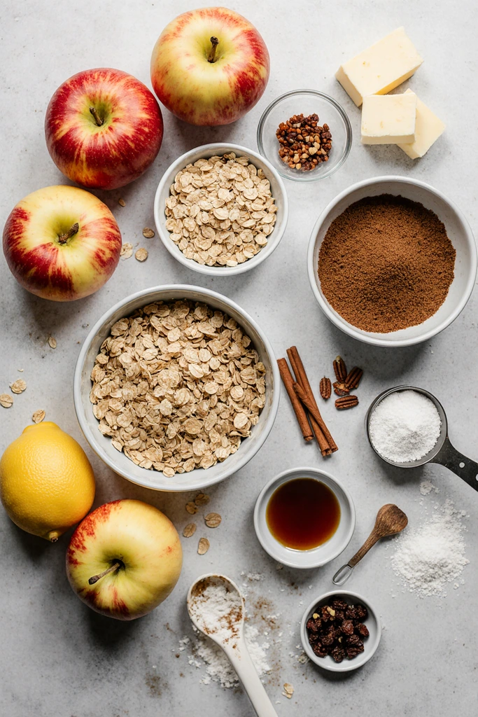 baked apples stuffed with oat crumble