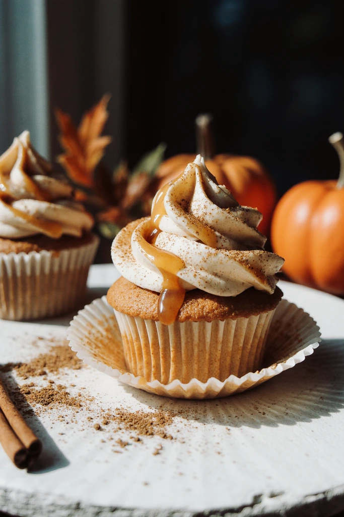cinnamon apple cider cupcakes