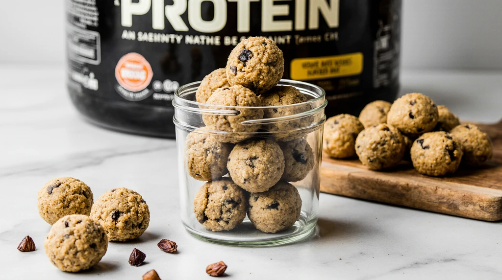 cookie dough protein date bites