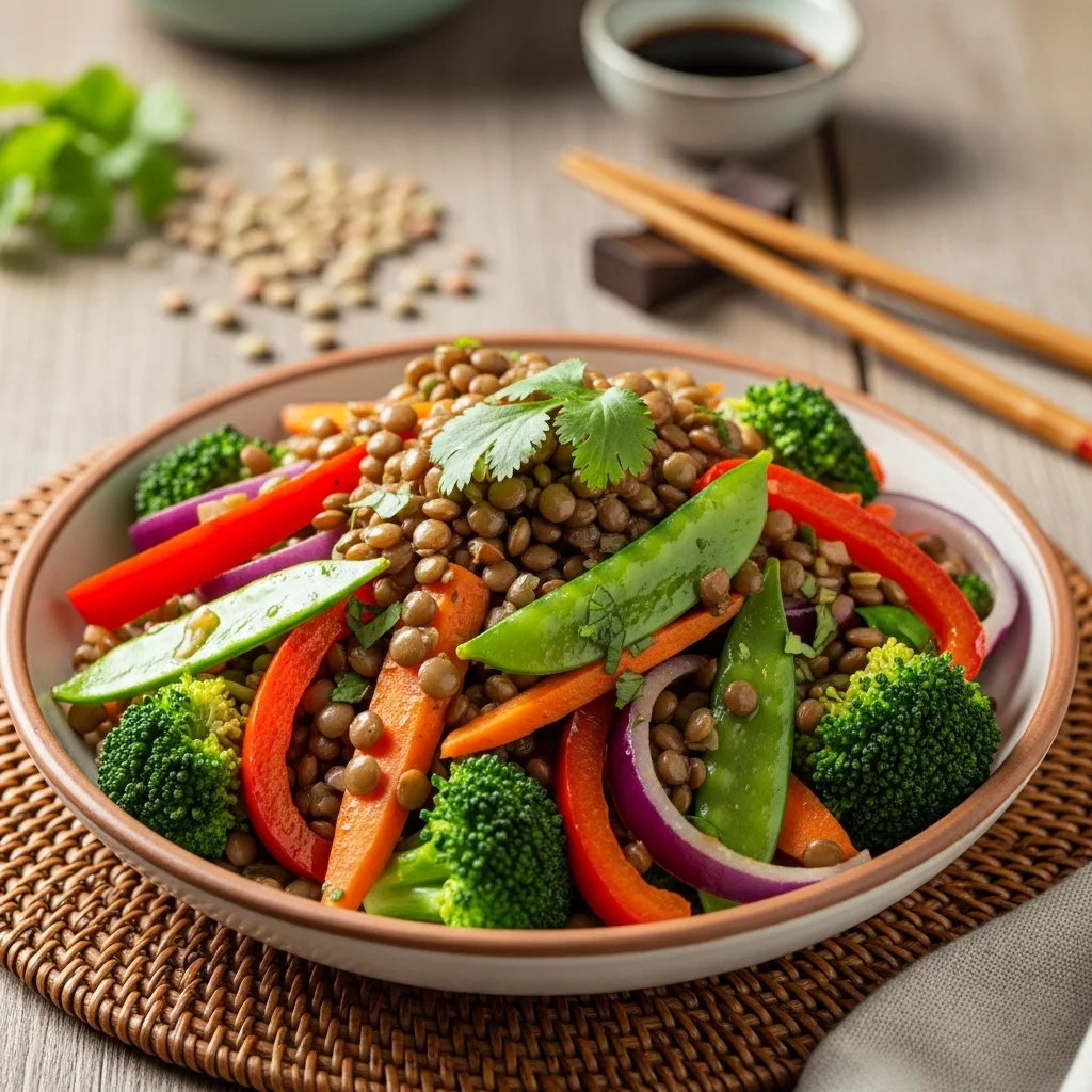 Lentil and Vegetable Stir-Fry