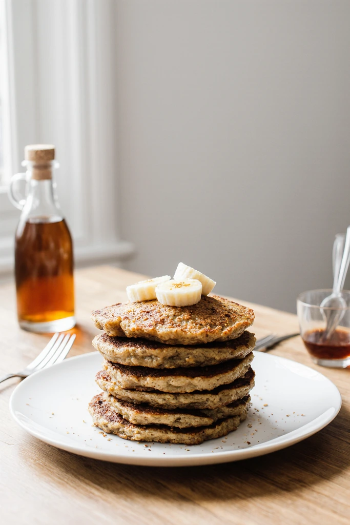 kids friendly banana oat pancakes
