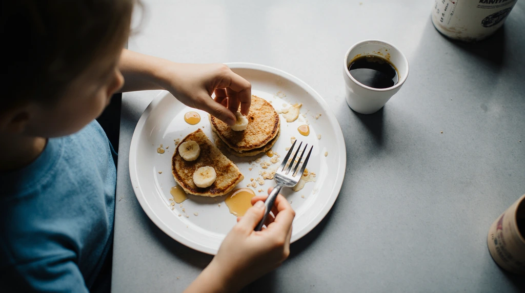 kids friendly banana oat pancakes