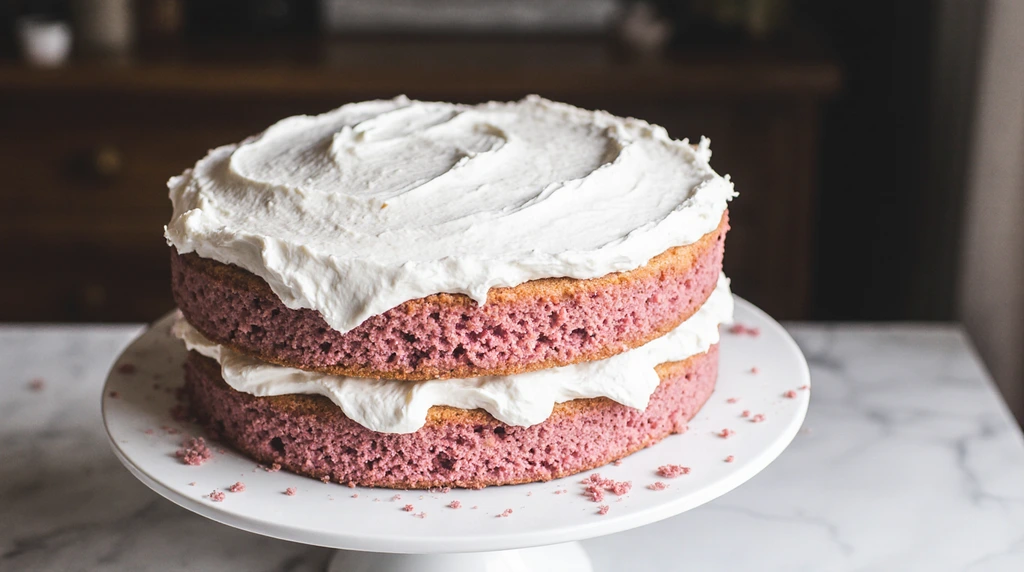 moist pink velvet cake
