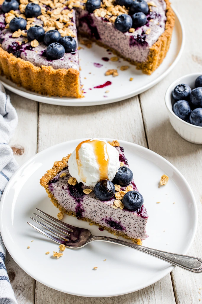 no bake blueberry chia seed pie