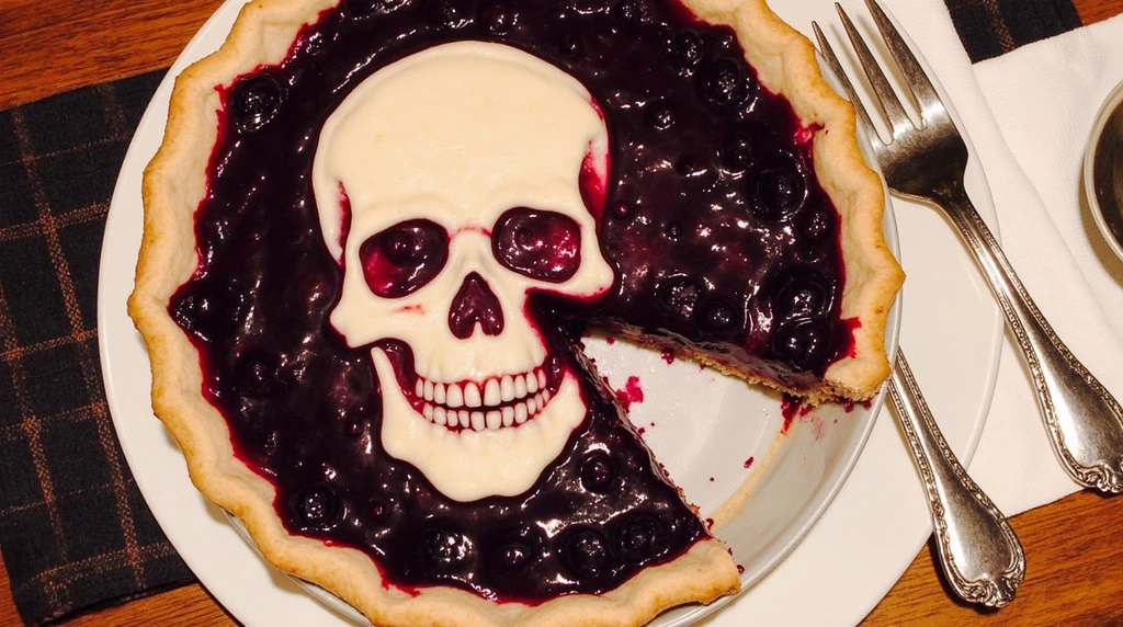 x-ray blueberry Halloween pie