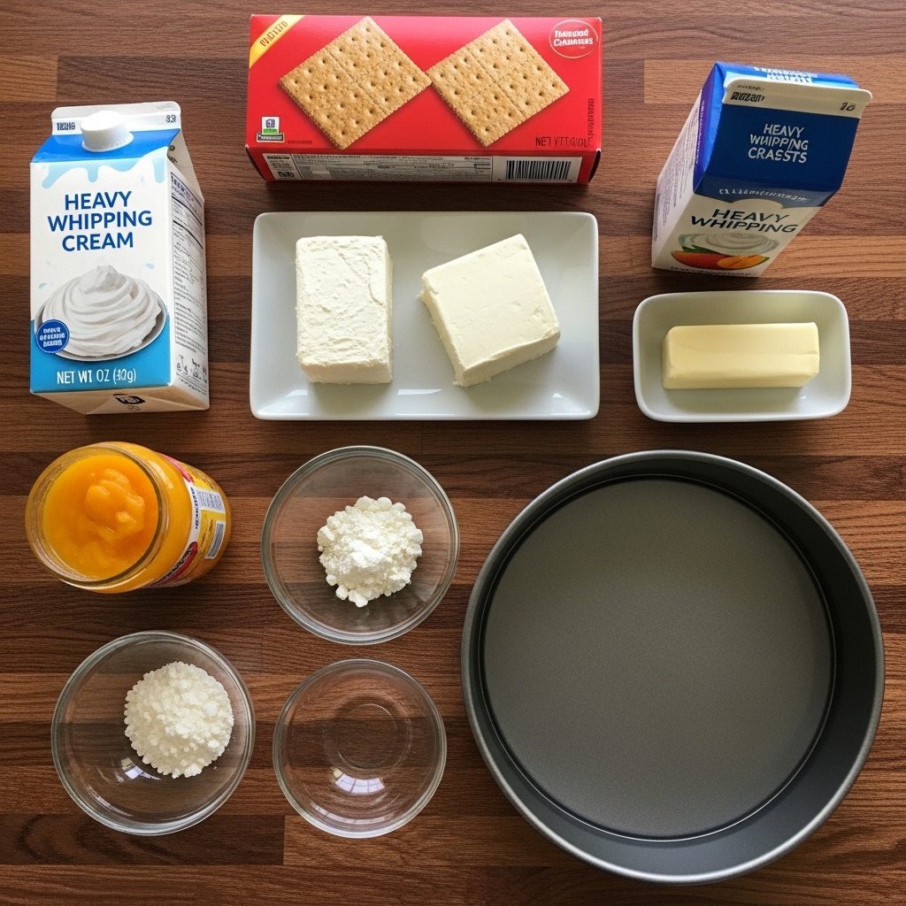 5 ingredient mango cheesecake