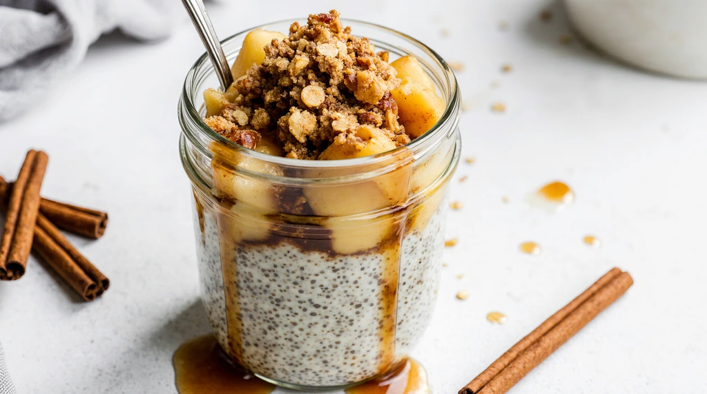 Apple Crumble Chia seed Pudding