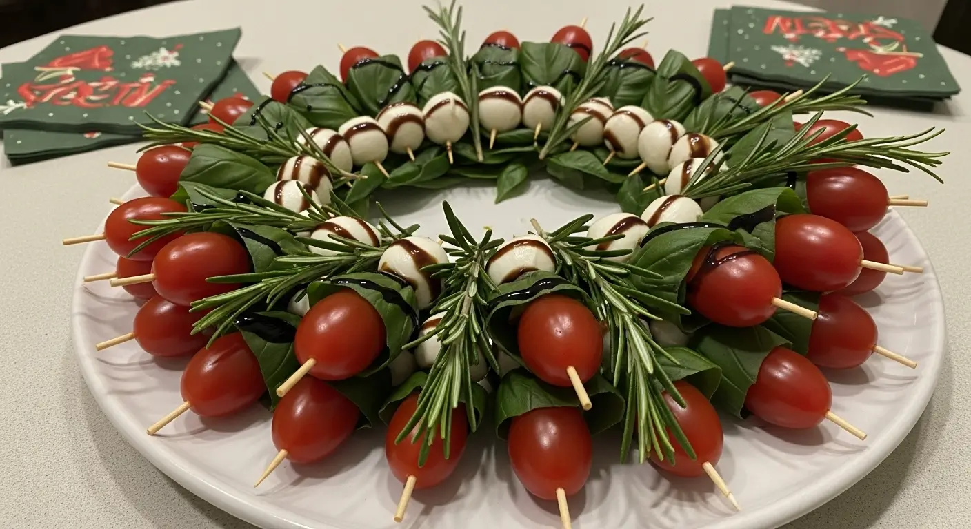 Christmas Caprese Skewers