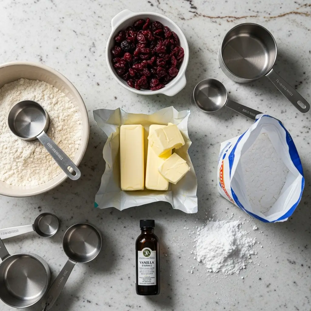 Cranberry Shortbread Cookies