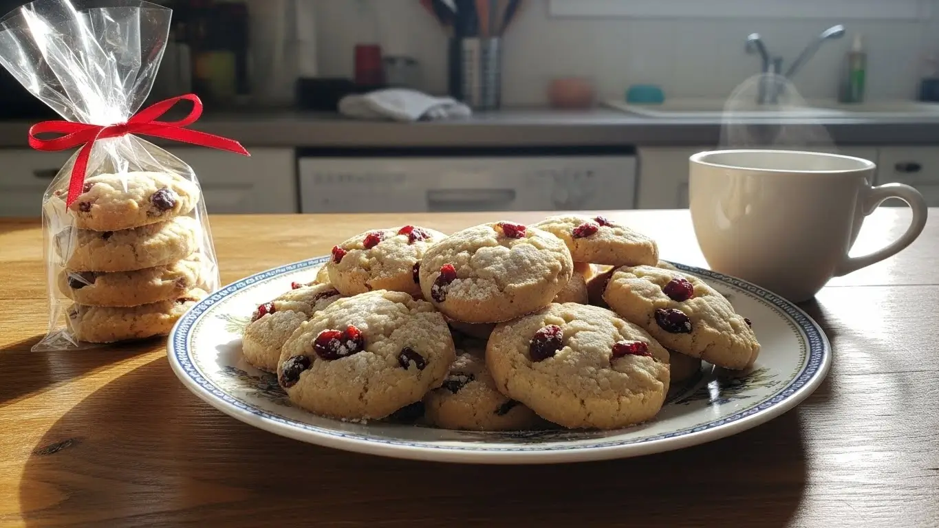 Cranberry Shortbread Cookies
