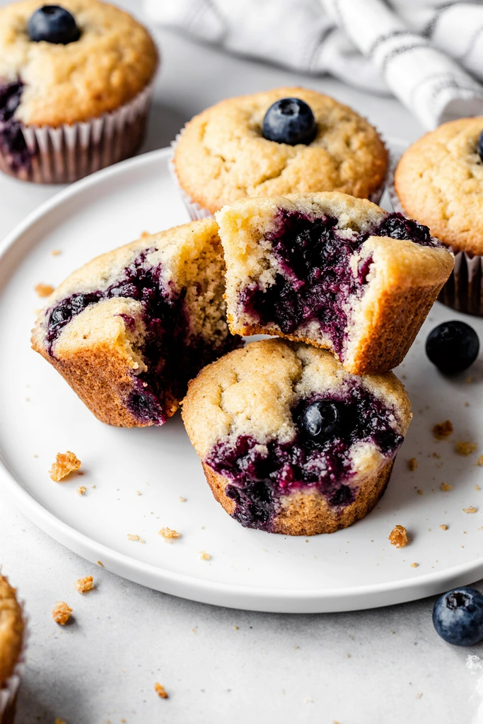 greek yogurt blueberry mini muffins