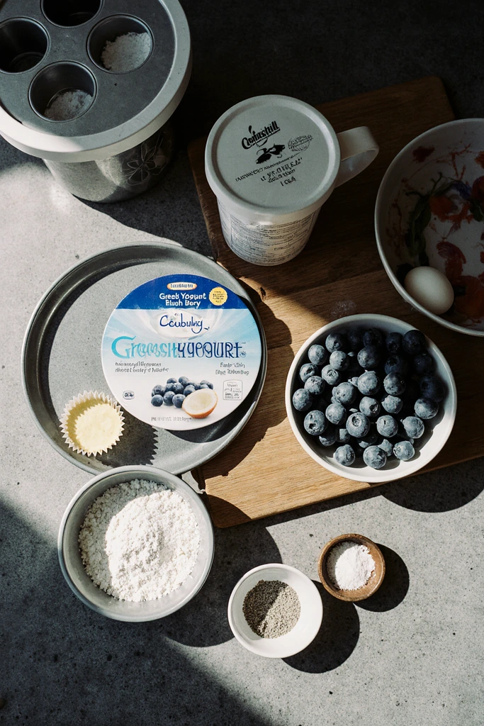 greek yogurt blueberry mini muffins