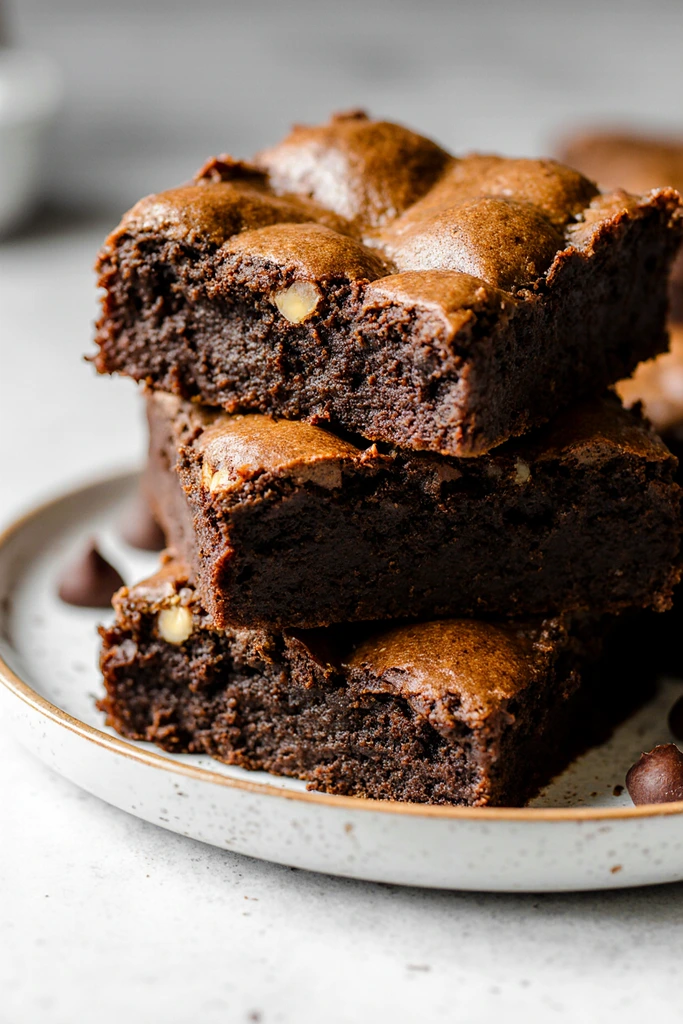 High protein almond flour banana brownies