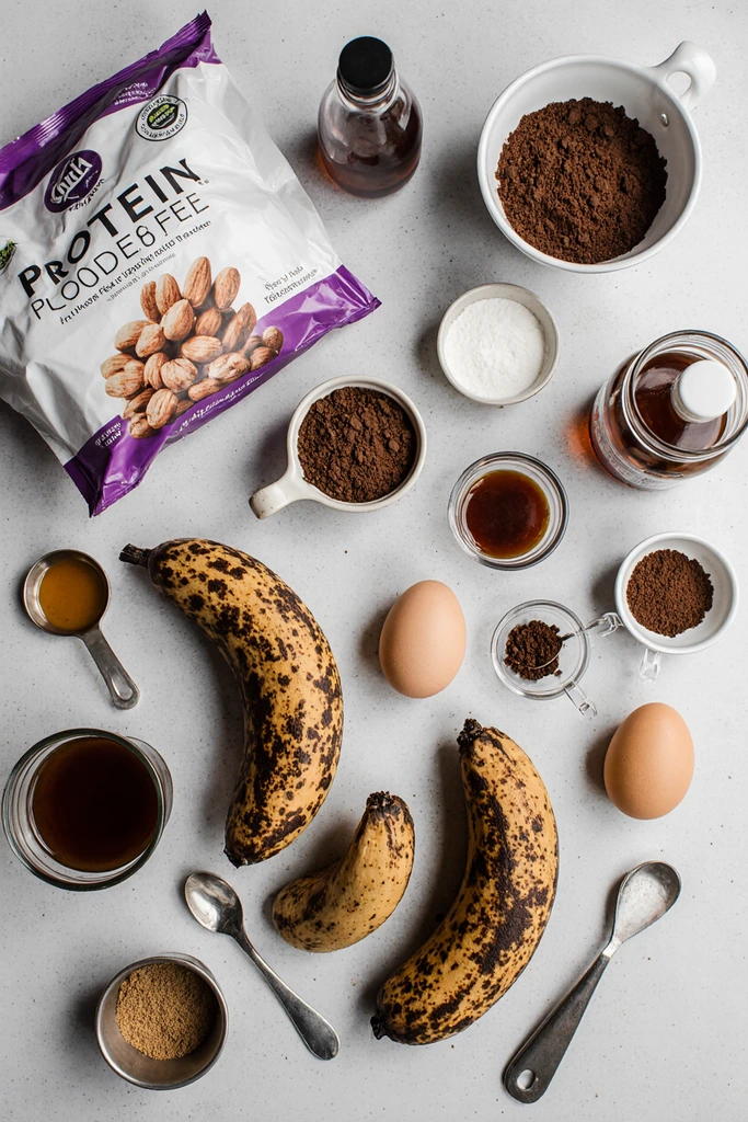 High protein almond flour banana brownies