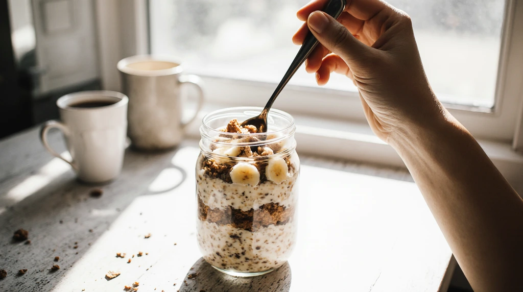 easy biscoff overnight oats