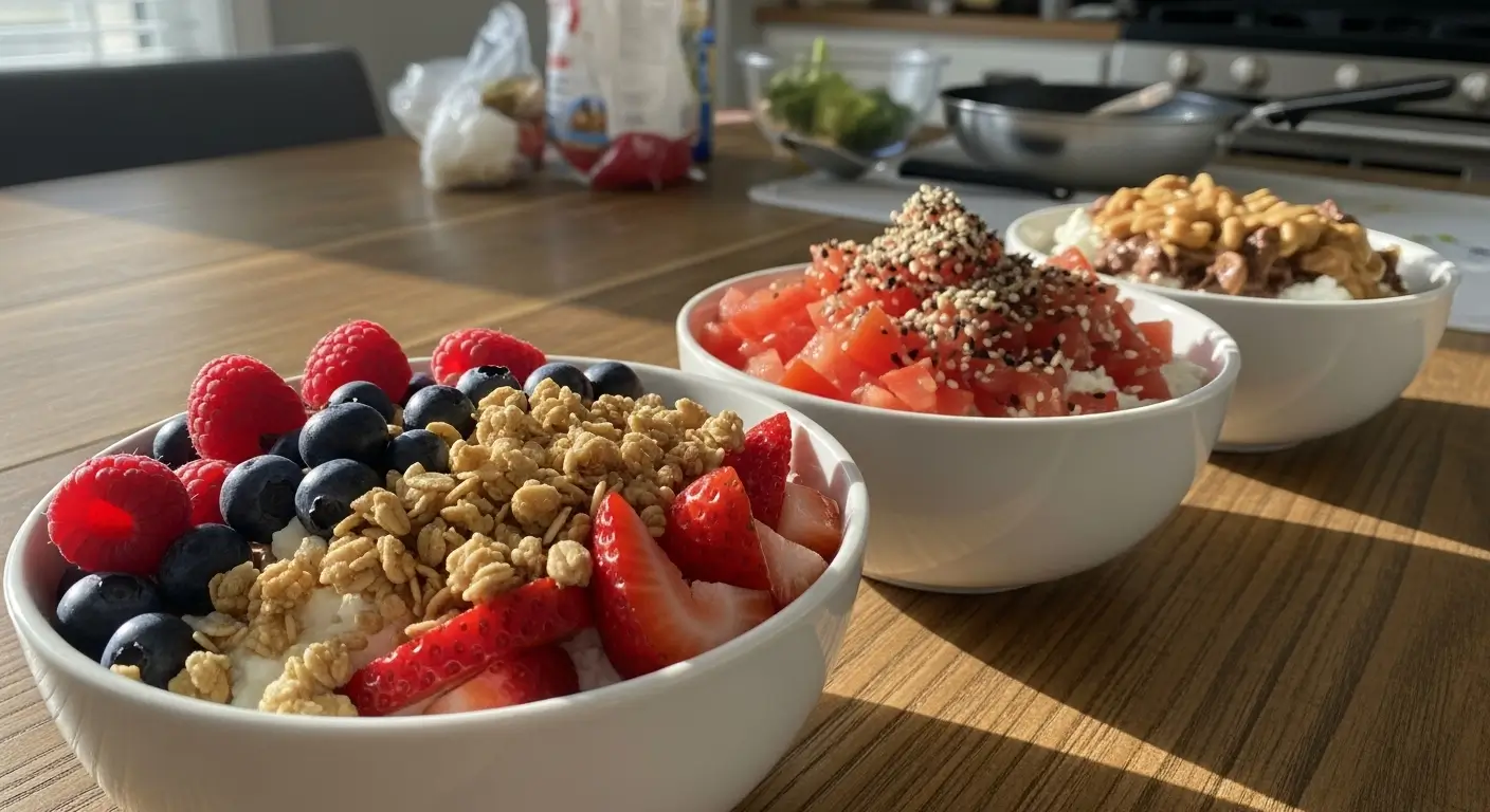 high protein cottage cheese bowl