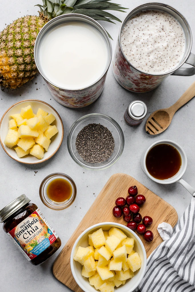 pina colada chia pudding