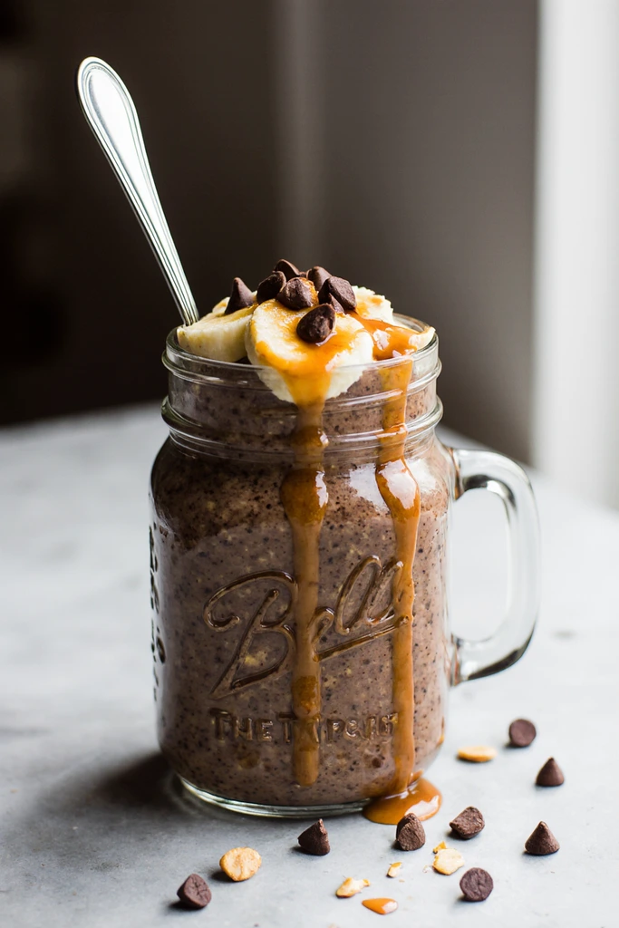 protein chocolate peanut butter chia pudding