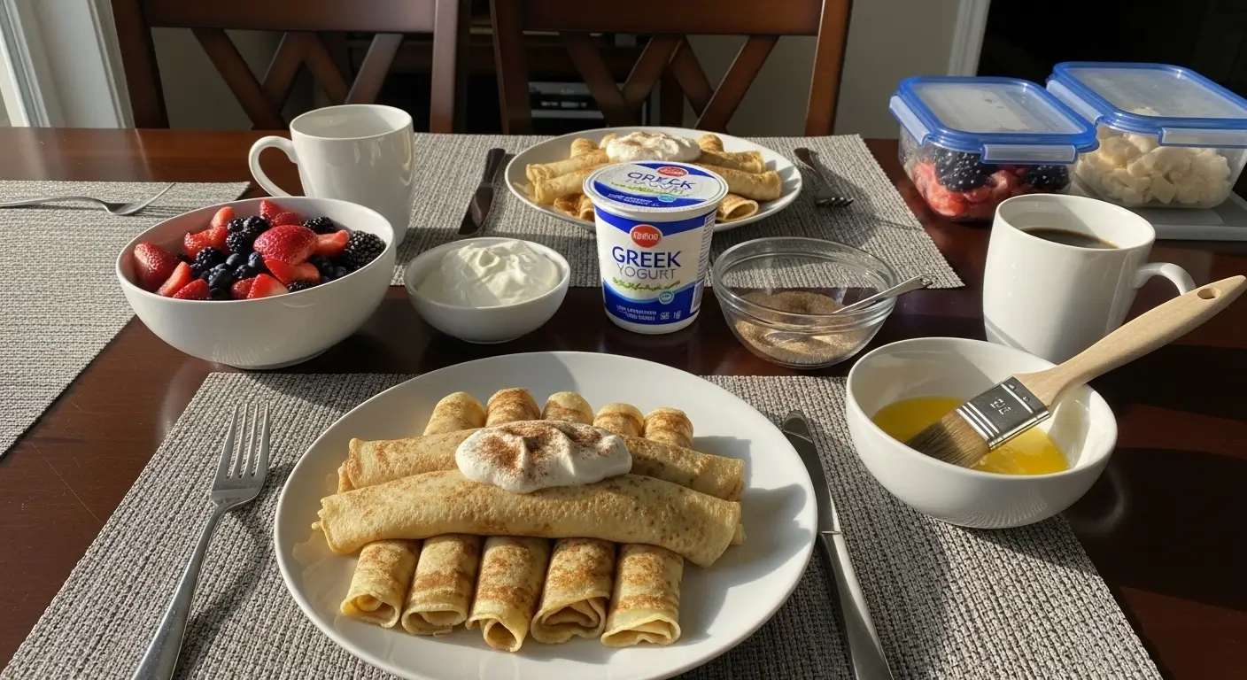 greek Yogurt Cinnamon Crepes
