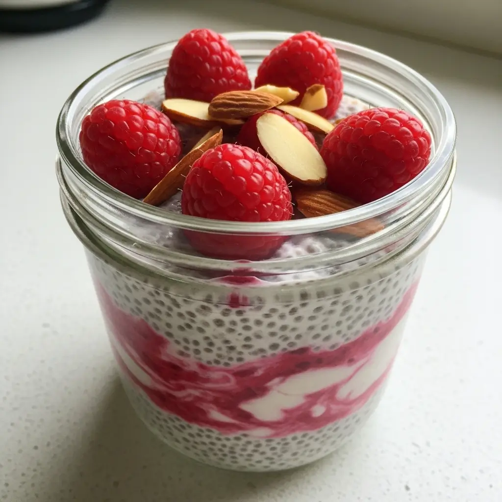 vanilla raspberry chia pudding