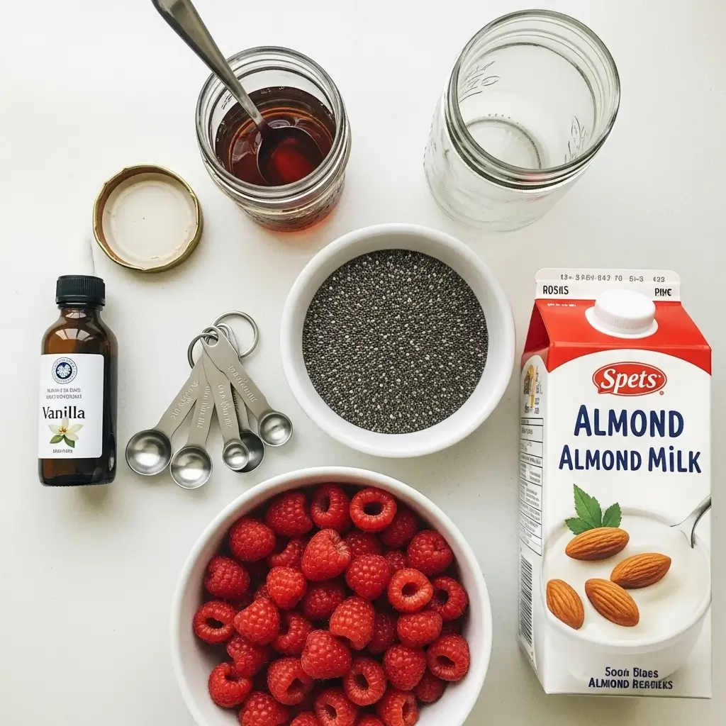vanilla raspberry chia pudding