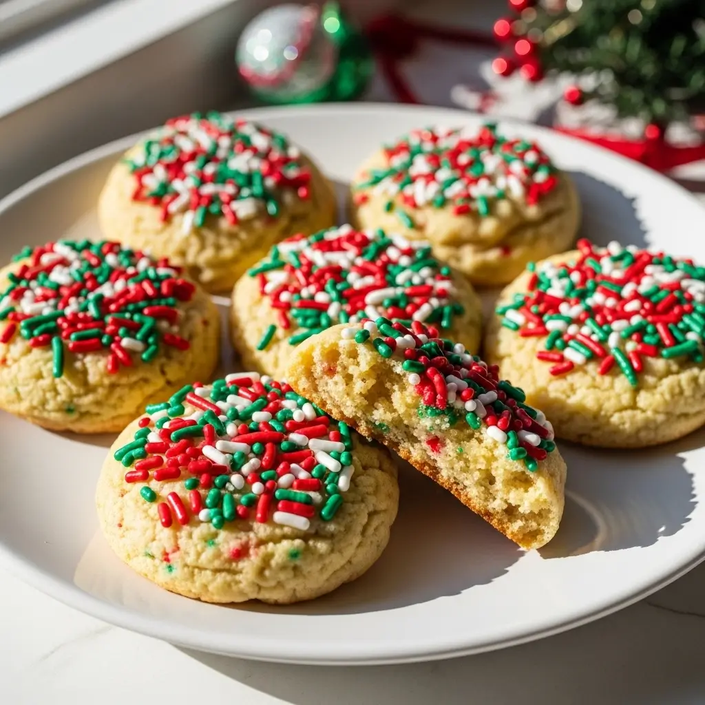 Christmas cake batter cookies