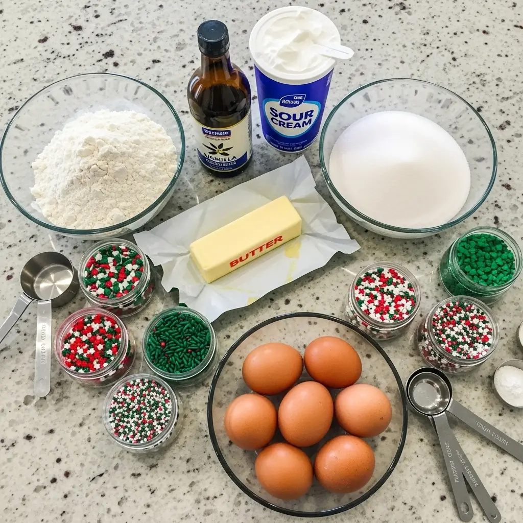 Christmas cake batter cookies
