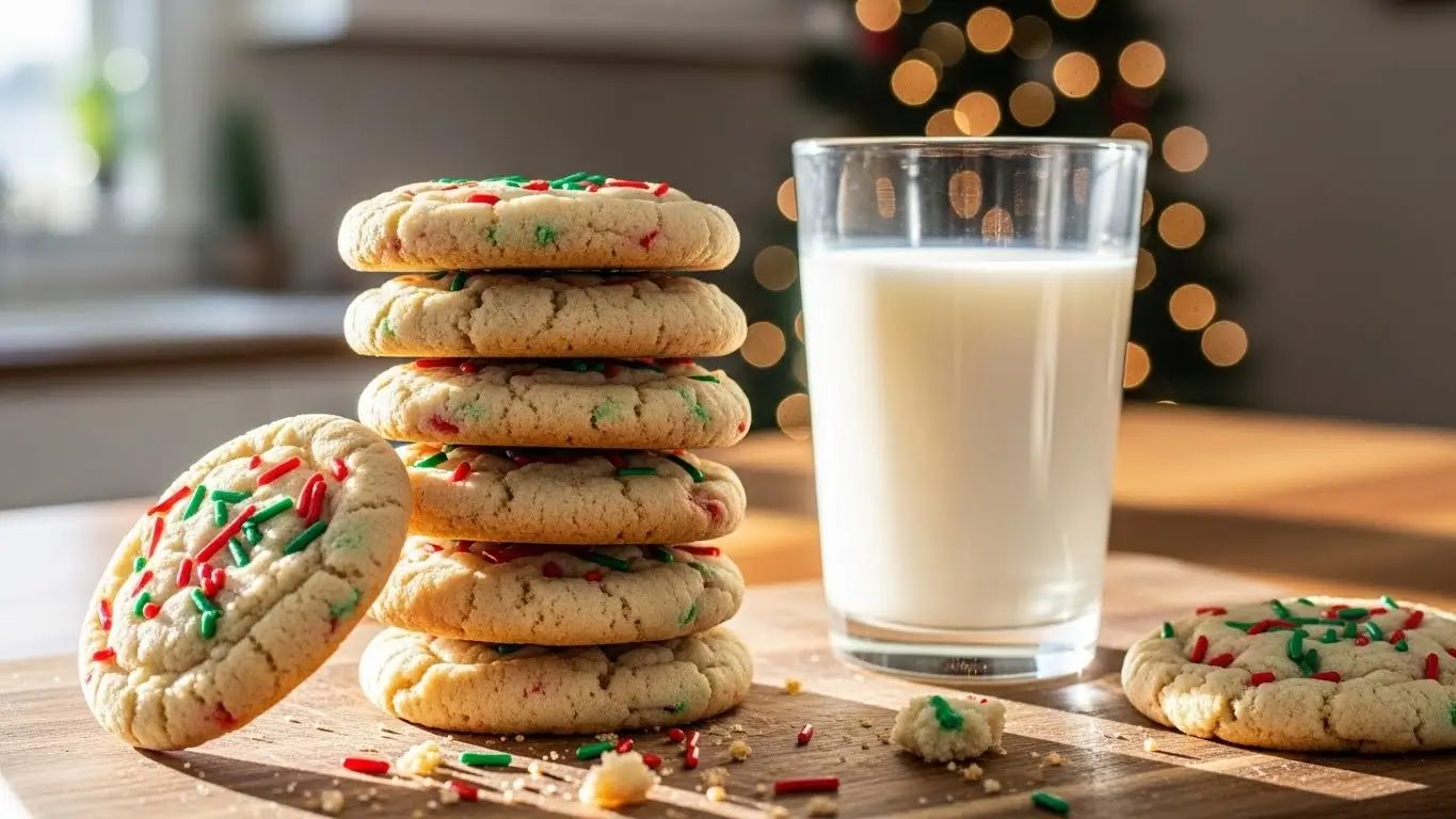 Christmas cake batter cookies