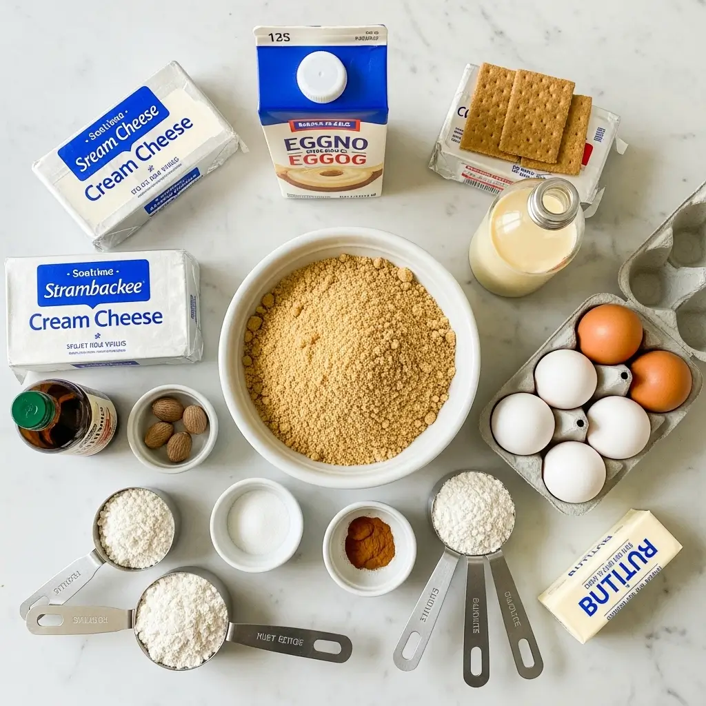 easy eggnog cheesecake