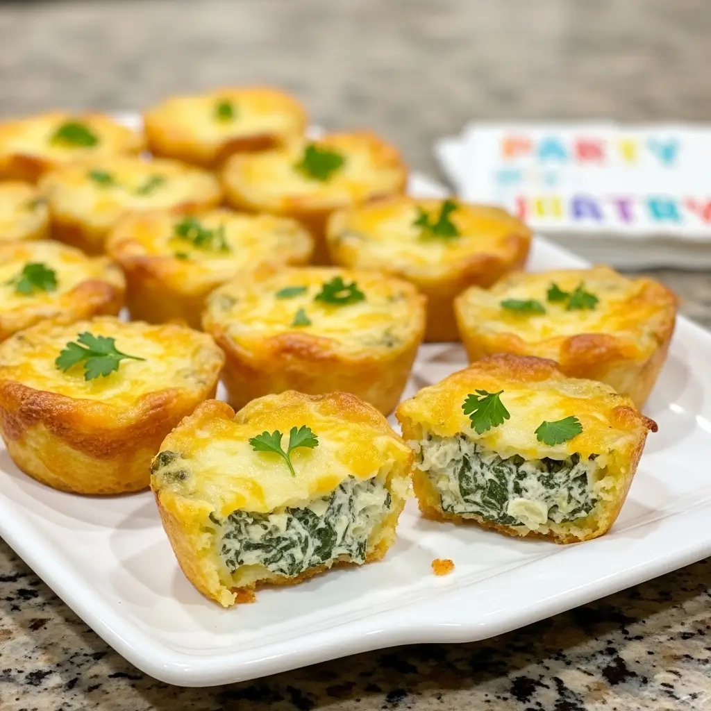cheesy spinach artichoke dip cups