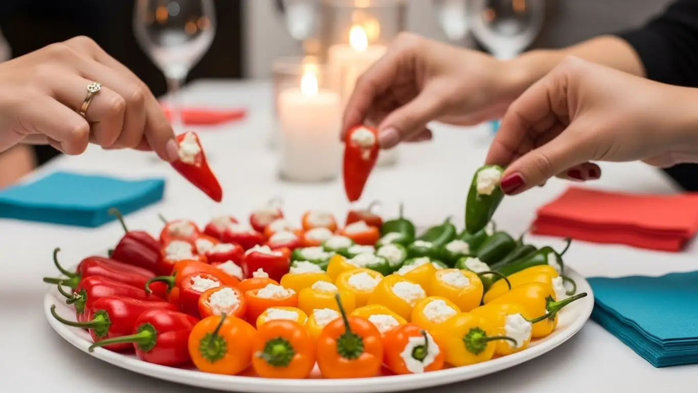 cream cheese stuffed mini peppers