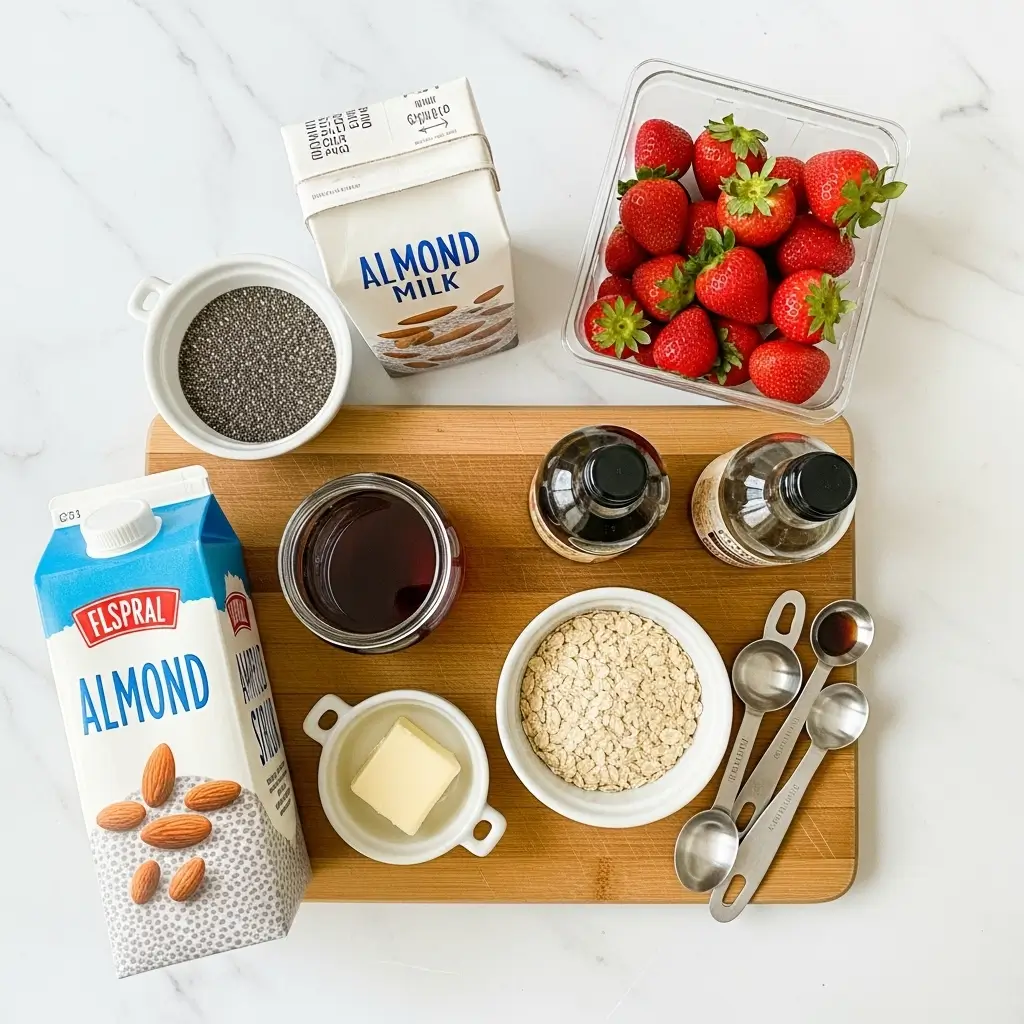 strawberry crumble chia pudding