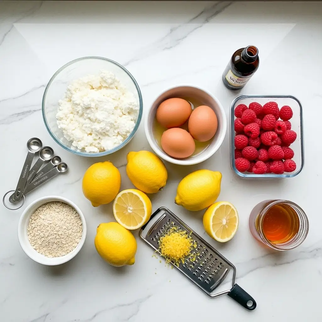 lemon raspberry cottage cheese bake
