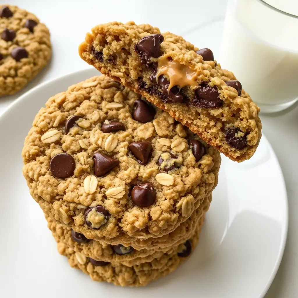 Peanut Butter Oatmeal Chocolate Chip Cookies