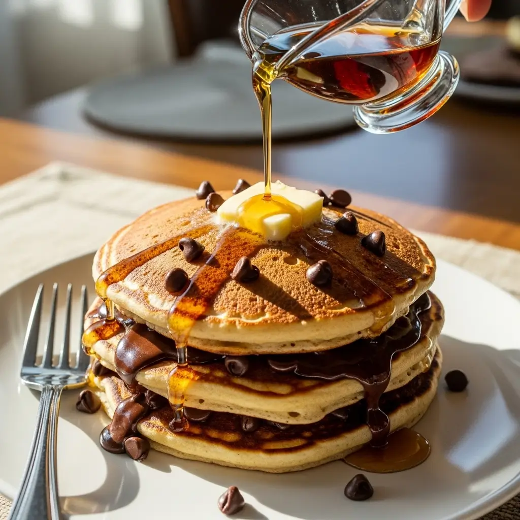 Easy chocolate chip pancakes