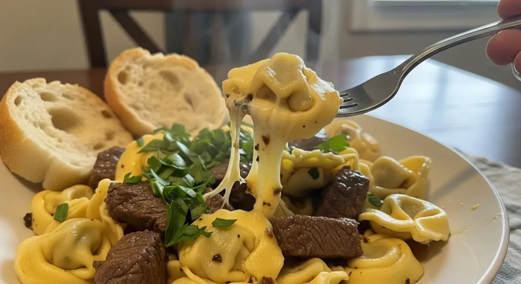 Cracked Garlic Steak Tortellini